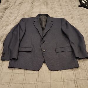 MICHAEL Michael Kors For Macys Dark Blue Checkered Men's Blazer Size 44R!
